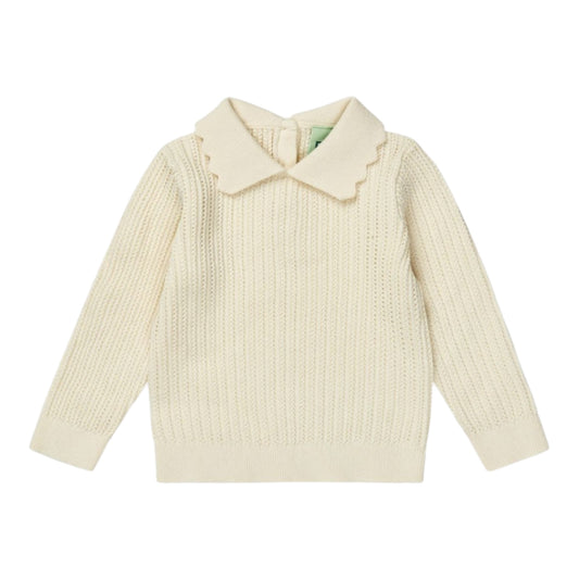 Pointelle Ripp-Bluse von Fub aus 100% Bio-Baumwolle, Gr. 62-92, Farbe: ecru