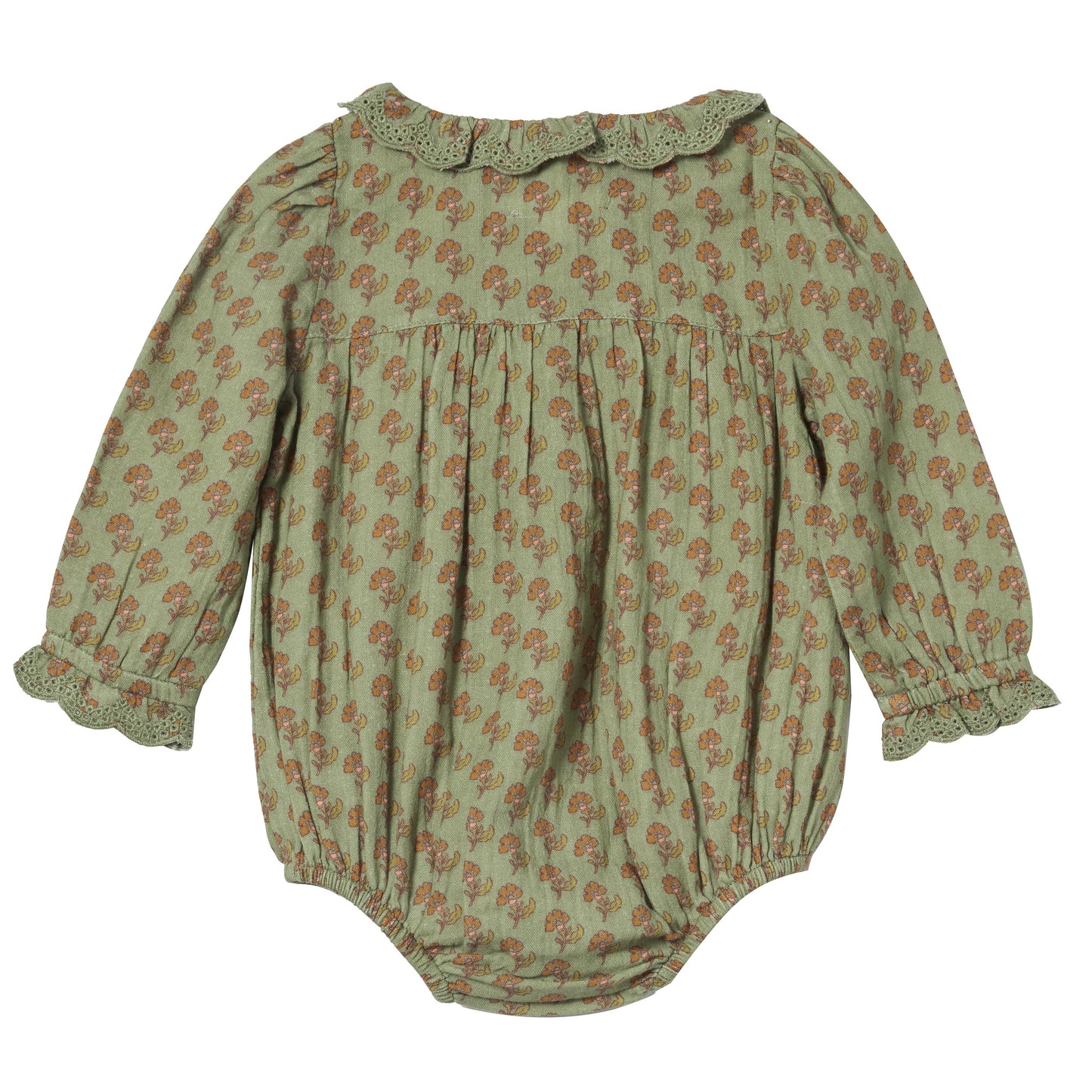 Romper mit Blumenmuster von Bonheur du jour Paris, Gr. 3-24 Monate, Farbe: olive
