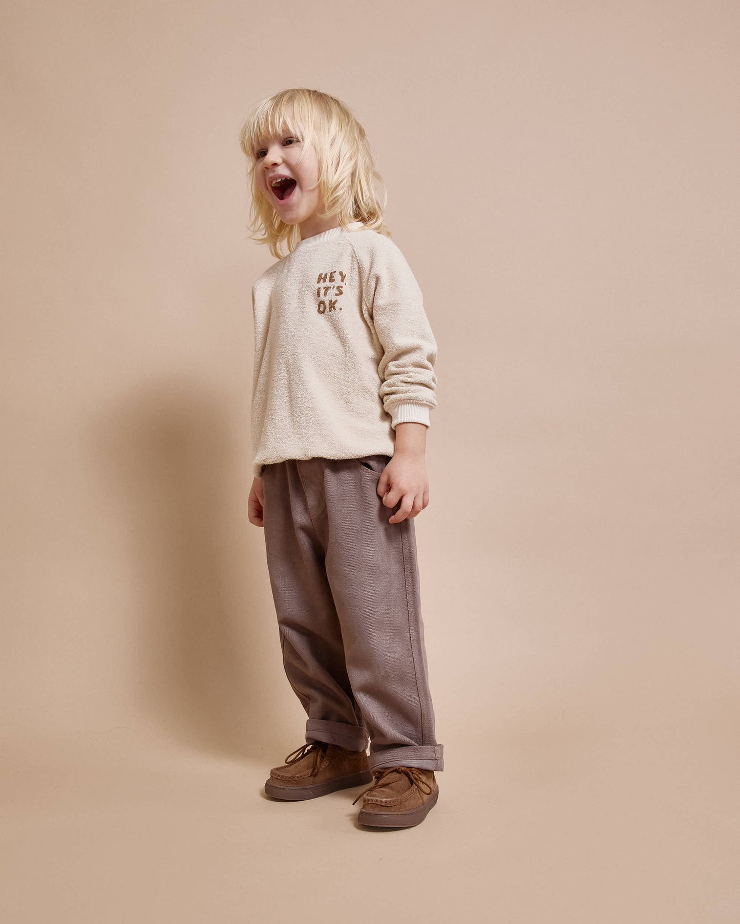 Twill-Hose von Búho, Gr. 3-8 Jahre, Farbe: taupe