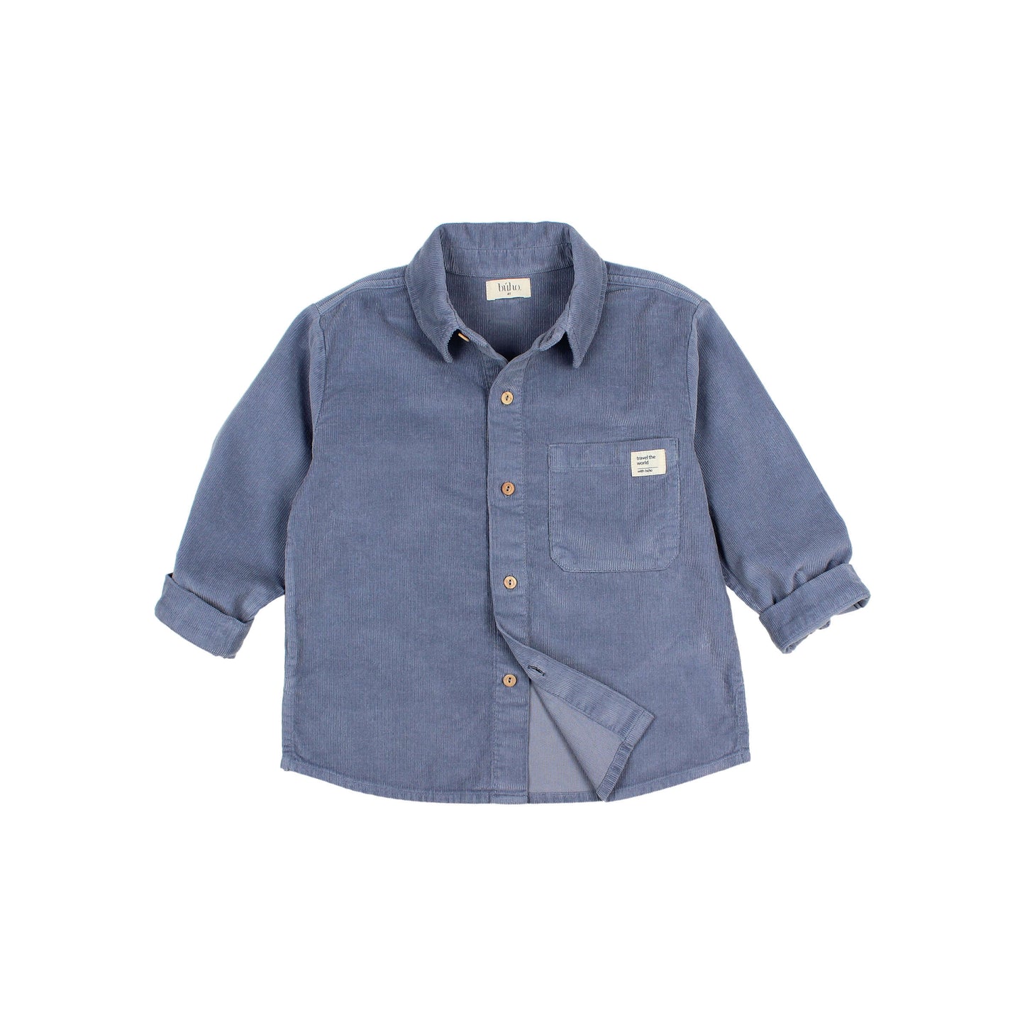 Hemd aus Microcord von Búho, Gr. 3-6 Jahre, Farbe: artic blue