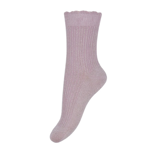 Glitzersocken Celosia von mpKids, Gr. 22-39, Farbe: mauve
