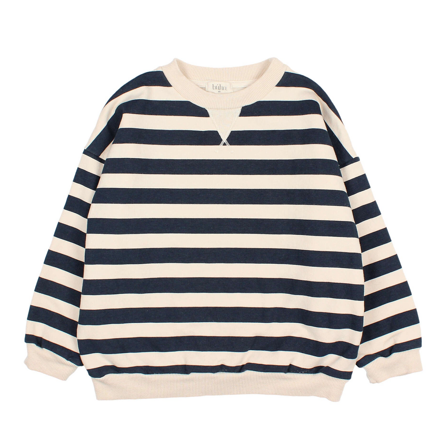 Gestreiftes Sweatshirt von Búho, Gr. 3-6 Jahre, Farbe: ivory