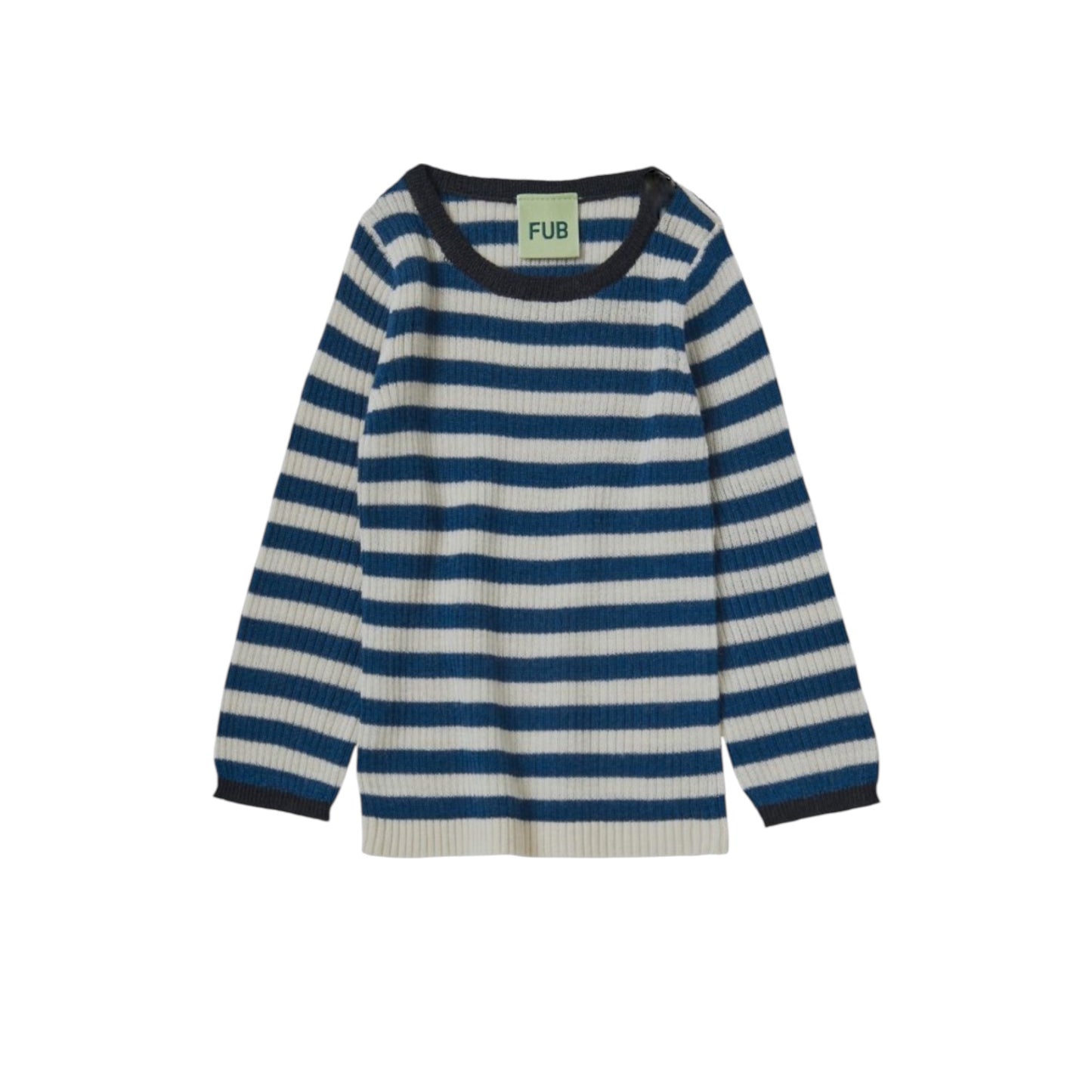 Strickshirt von Fub, Gr. 100-140, Farbe: ecru/ pond blue