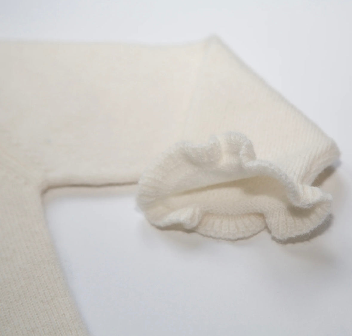 Strickjacke aus Kaschmir von Papa Lobster, Gr. 68-92, Farbe: white