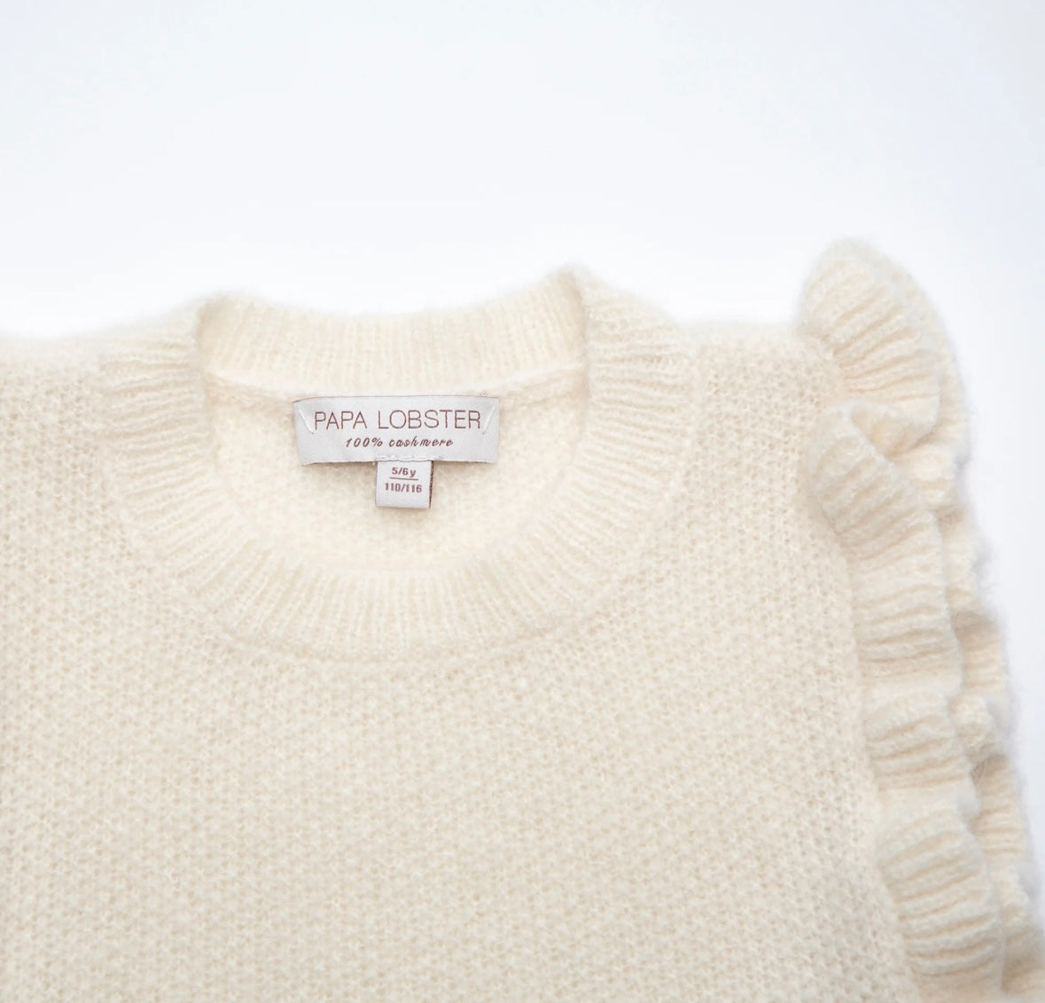 Pullunder aus Kaschmir von Papa Lobster, Gr. 86-176, Farbe: off white