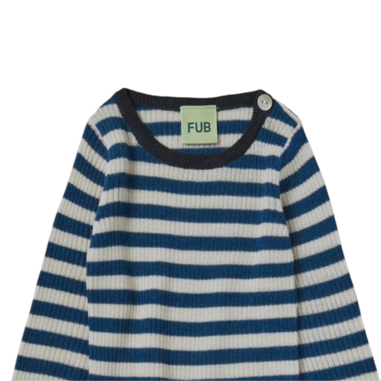Ripp Shirt aus Merinowolle von Fub, 56-92, Farbe: ecru/ royal blue