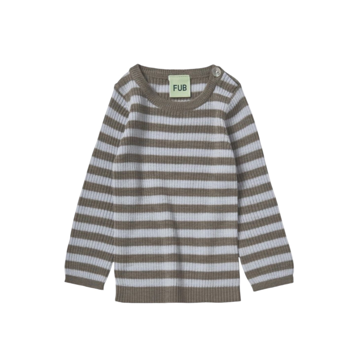 Ripp Shirt aus Merinowolle von Fub, 56-90, Farbe: hazel melange/ ice