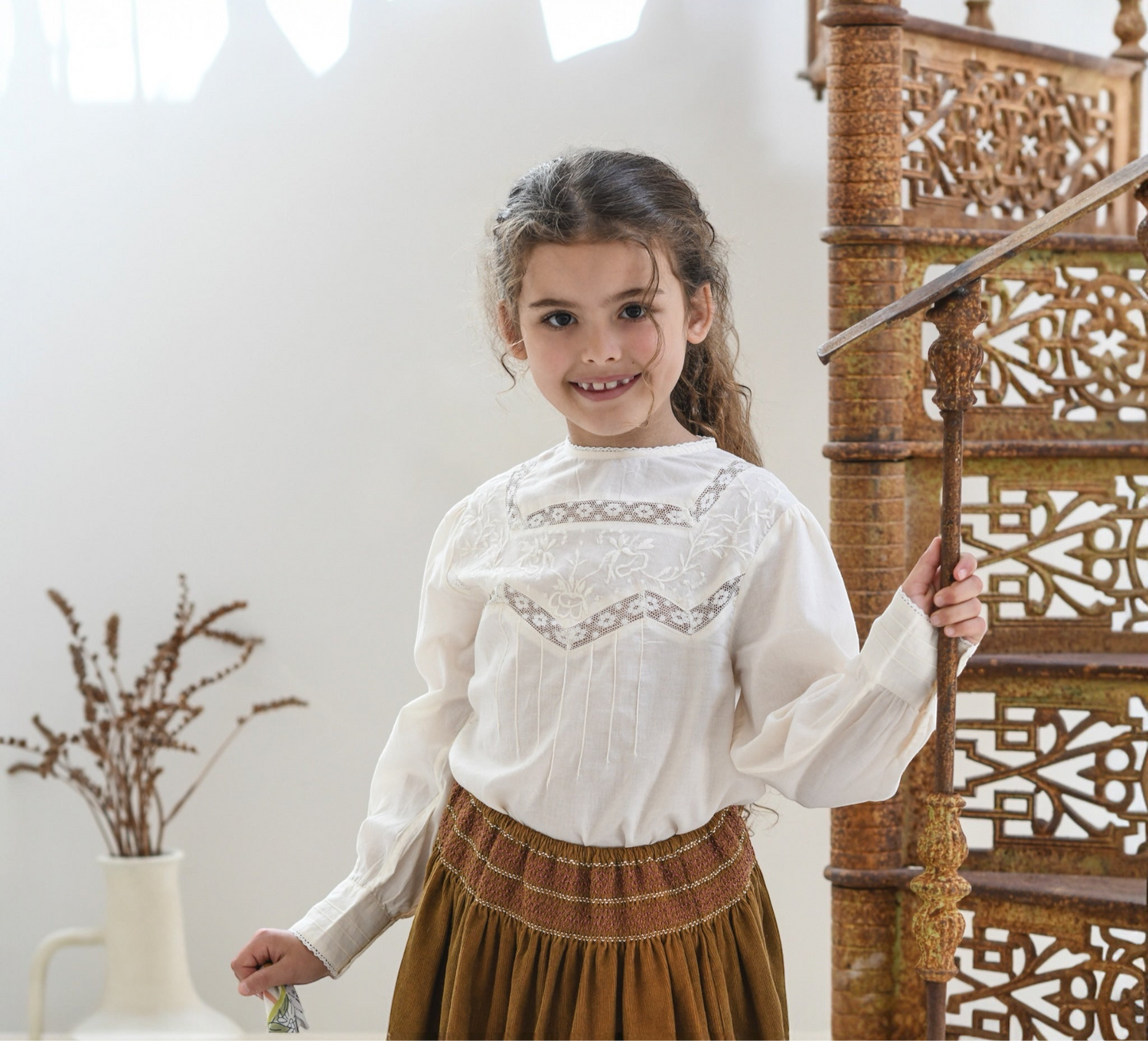 Bluse Amelie von Bonheur du jour Paris, Gr. 2-10 Jahre, Farbe: ecru