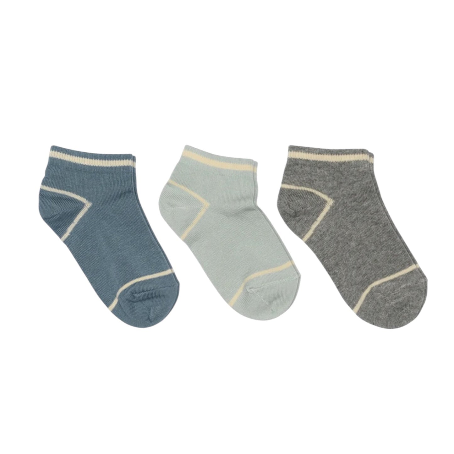 Sneakersocken - 3er-Pack von mpKids, Gr. 22-24, Farbe: grey/blue