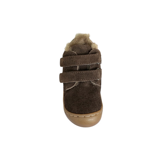 Lauflernschuhe mit Lammfell von Clic!, Gr. 21-25, Farbe: coffe brown