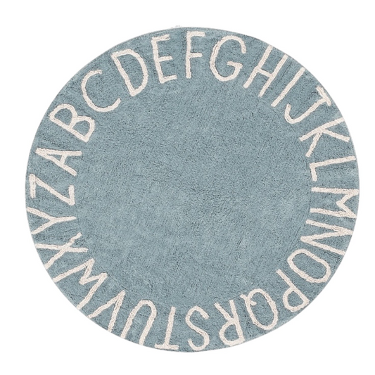 Waschbarer Teppich ABC von Lorena Canals, vintage blue