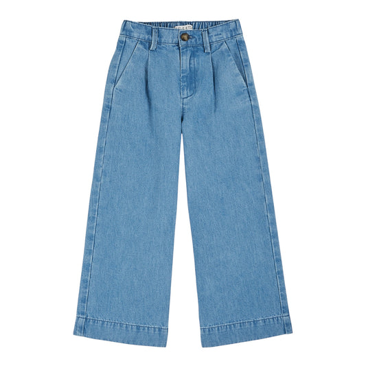 Jeans mit Blumenstickerei in der Tasche von Emilie et Ida, Gr. 3-10 Jahre