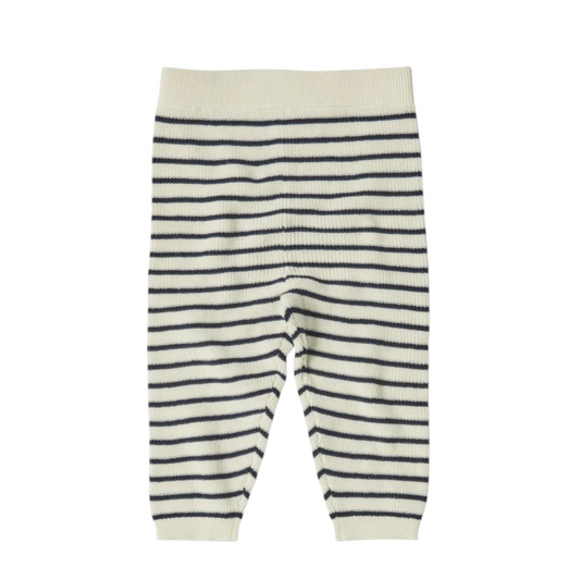 Strickhose von Fub aus 100% Bio-Baumwolle, Gr. 62-92, Farbe: ecru/ dark navy