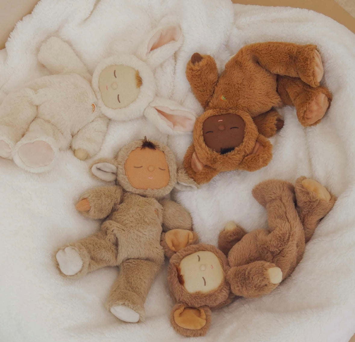 Kuschel-Maus von Olliella, Farbe: beige