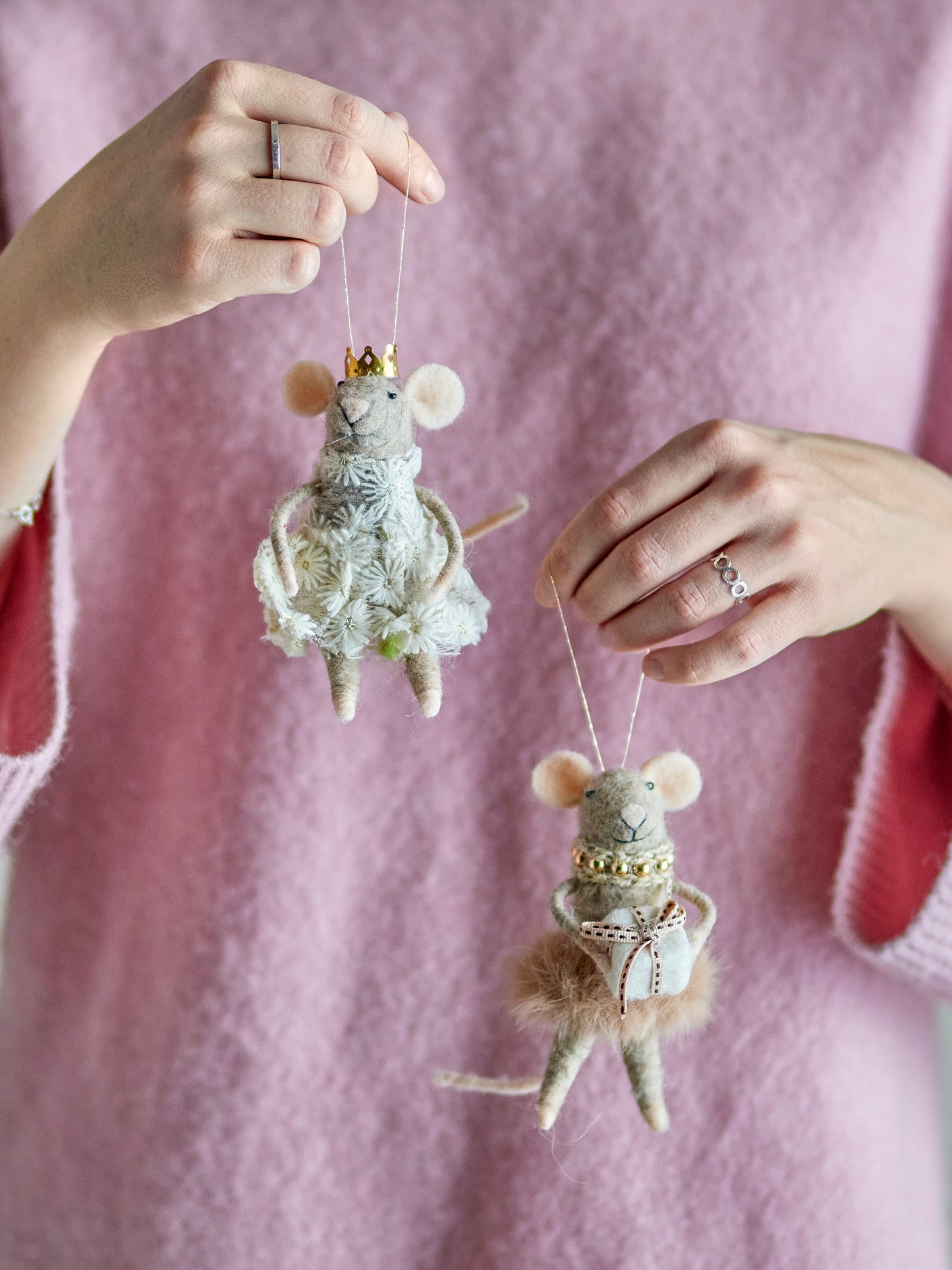 Pärchen kleine gefilzte Mäuse von Bloomingville