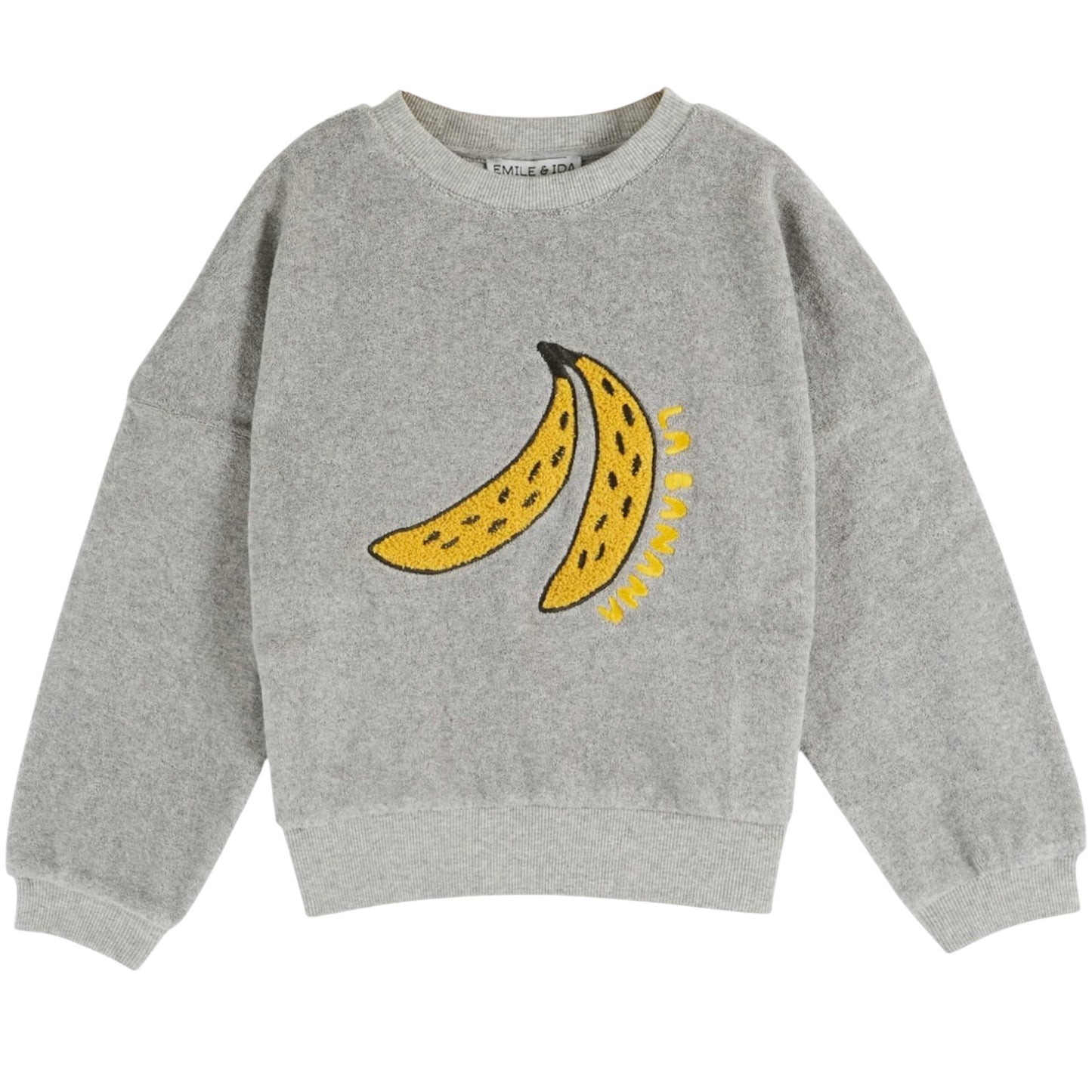 Sweatshirt Banana von Emile et Ida, Gr. 3-5 Jahre, Farbe: gris chine