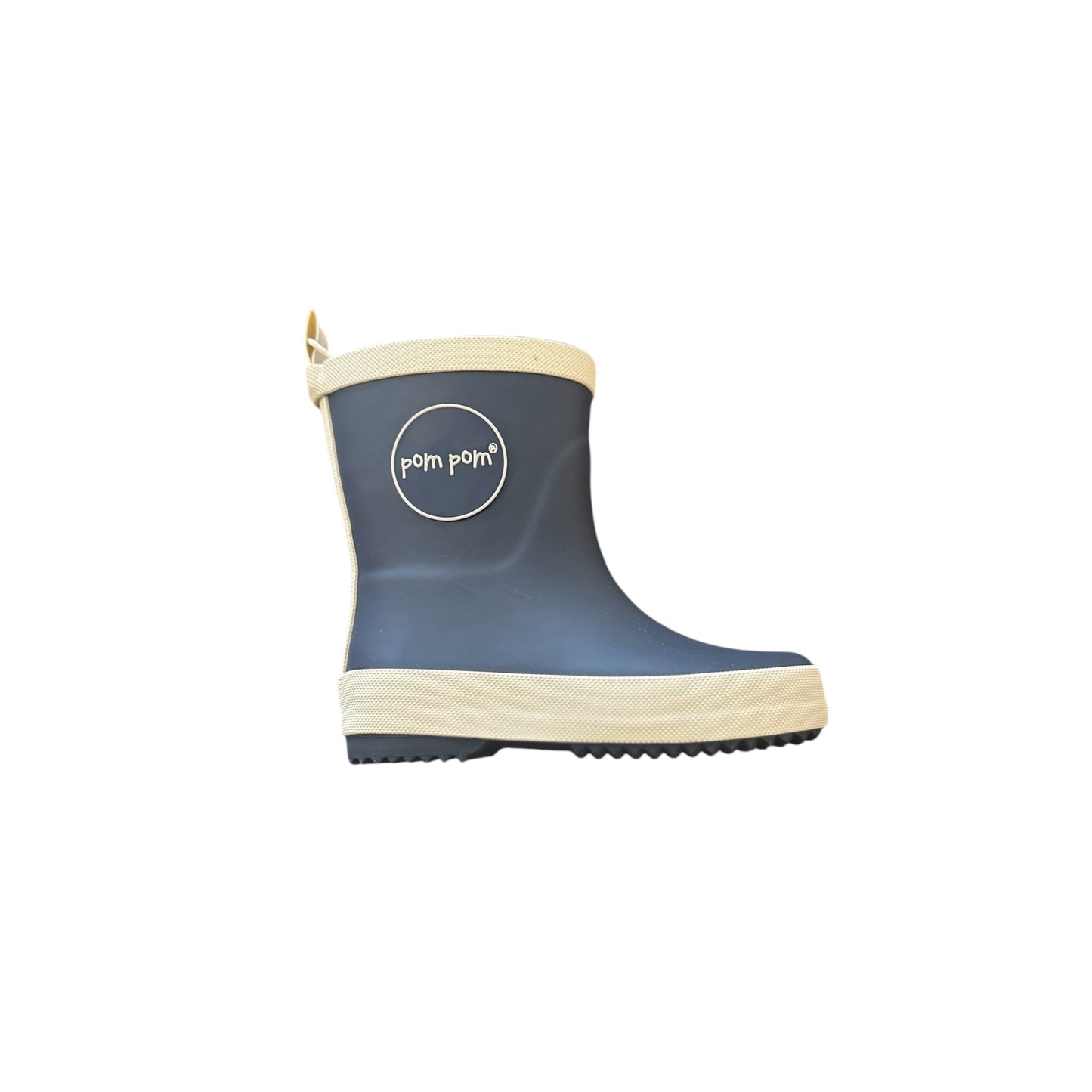 Gummistiefel von Pom Pom, Gr. 23-32, Farbe: blau/off white