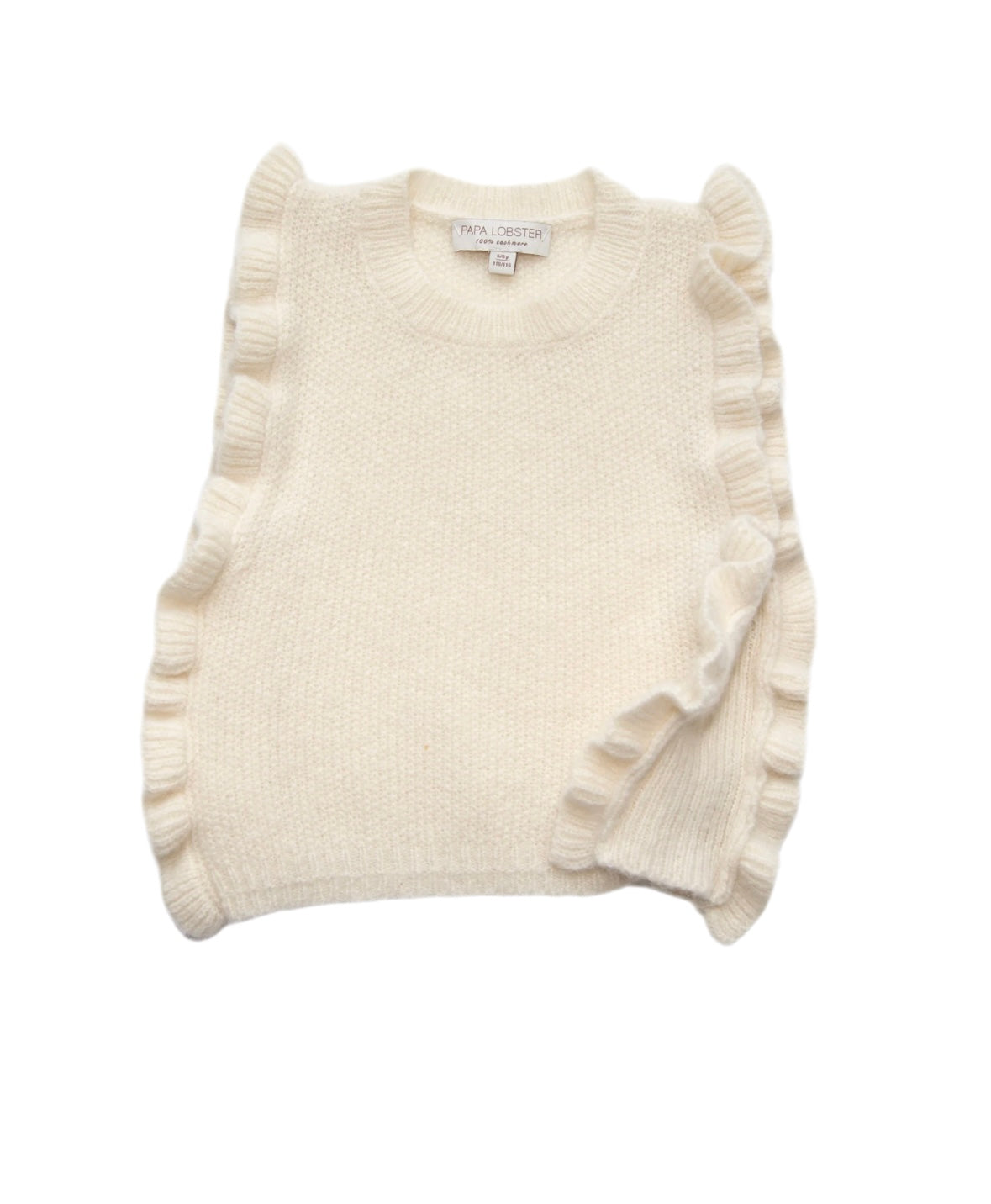 Pullunder aus Kaschmir von Papa Lobster, Gr. 86-176, Farbe: off white
