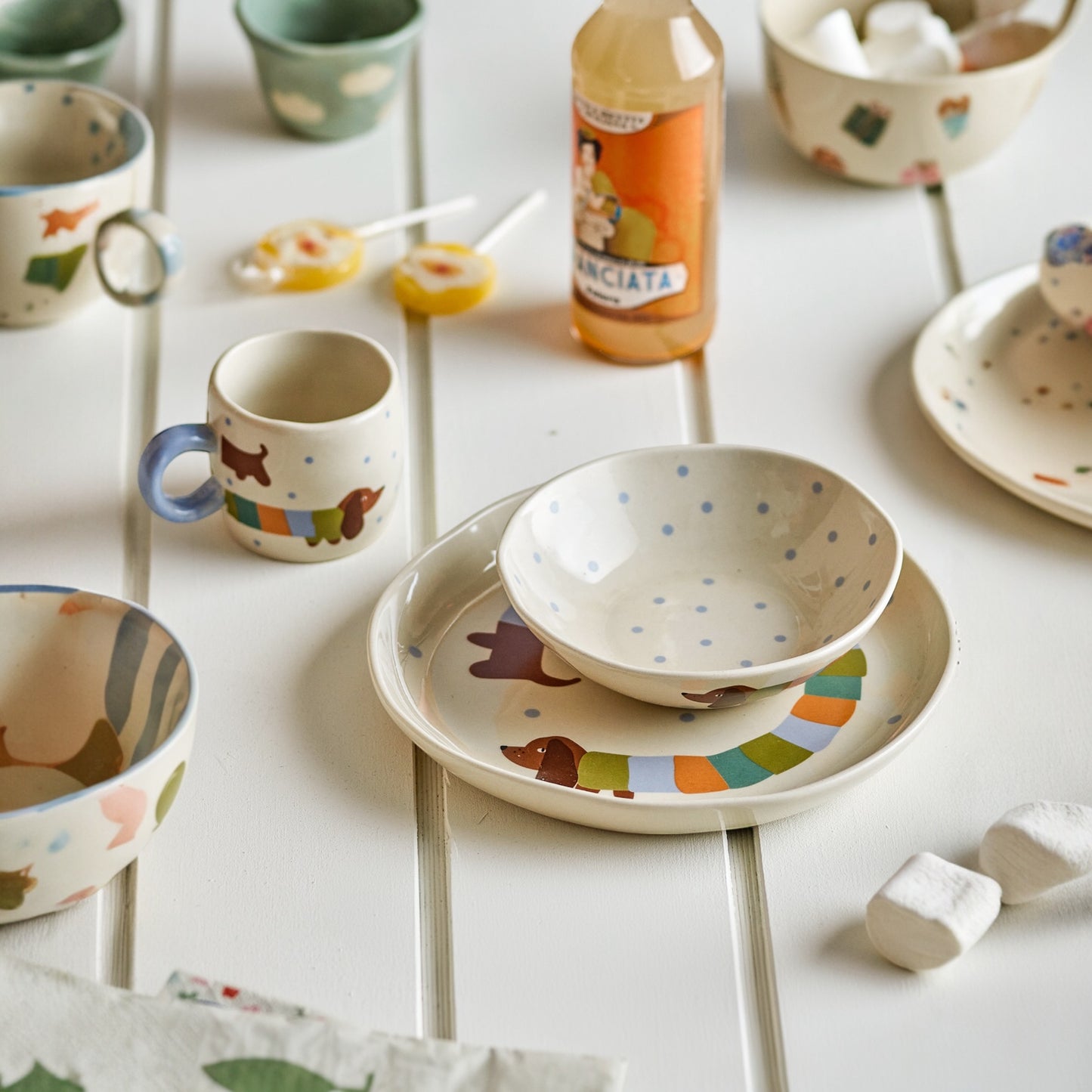Geschirr-Set Charlie von Bloomingville, Steingut
