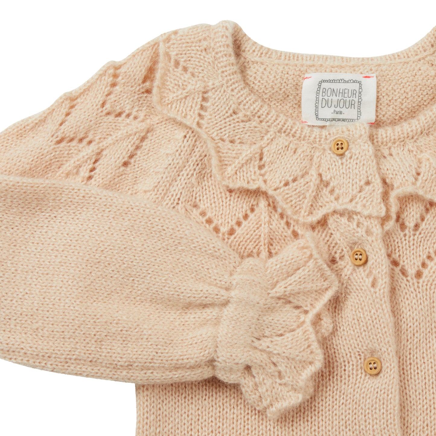 Strickjacke von Bonheur du jour Paris, Gr. 62-92, Farbe: nude