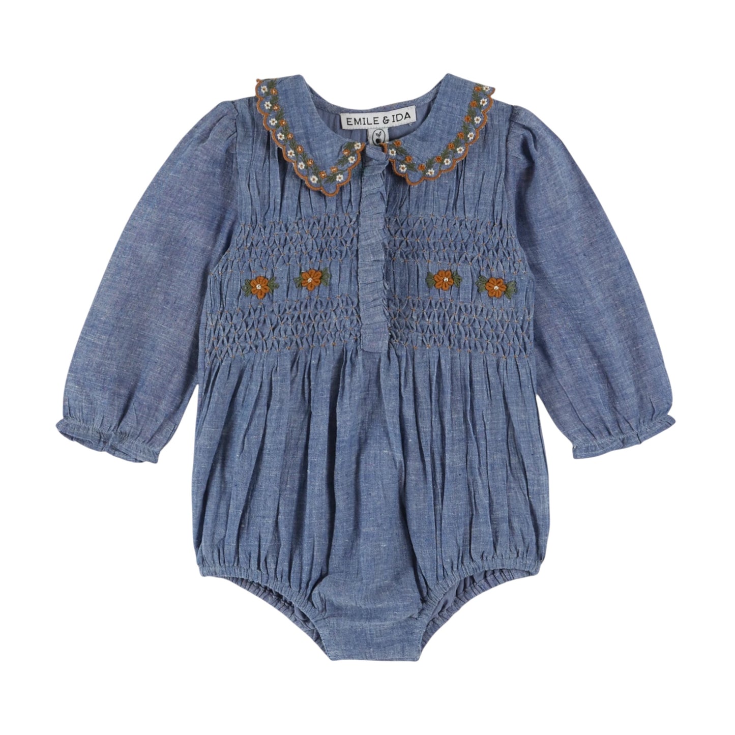 Romper von Emile et Ida, Gr. 3-12 Monate, Farbe: chambray