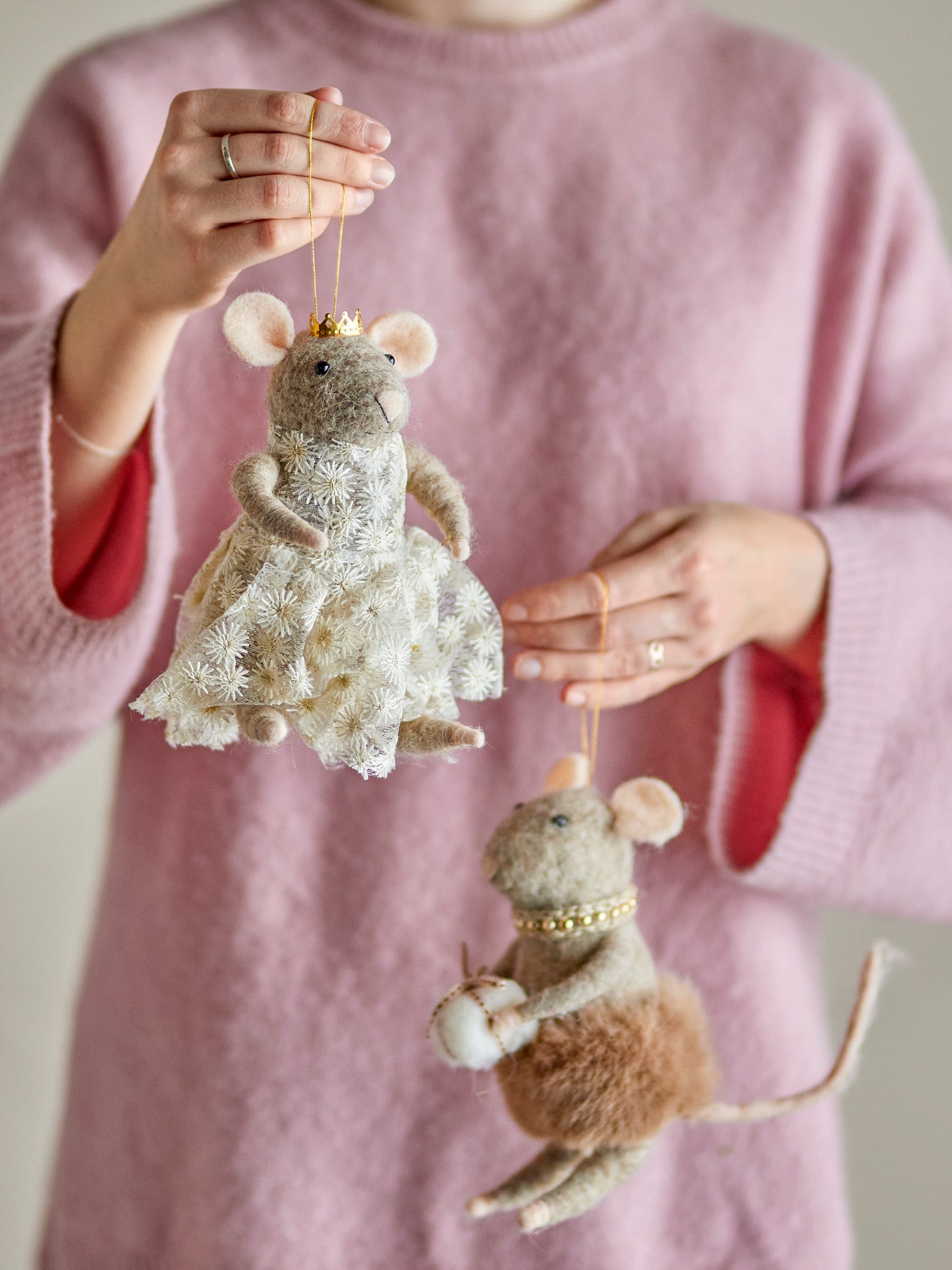 Pärchen große gefilzte Mäuse von Bloomingville