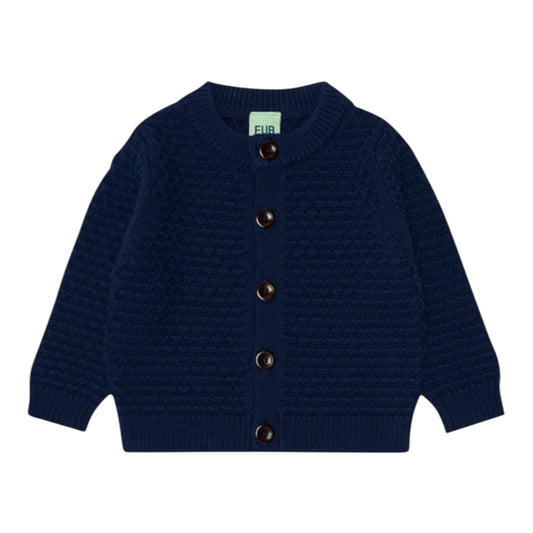Strickjacke von Fub aus 100% Merinowolle, Gr. 62-100, Farbe: dark navy
