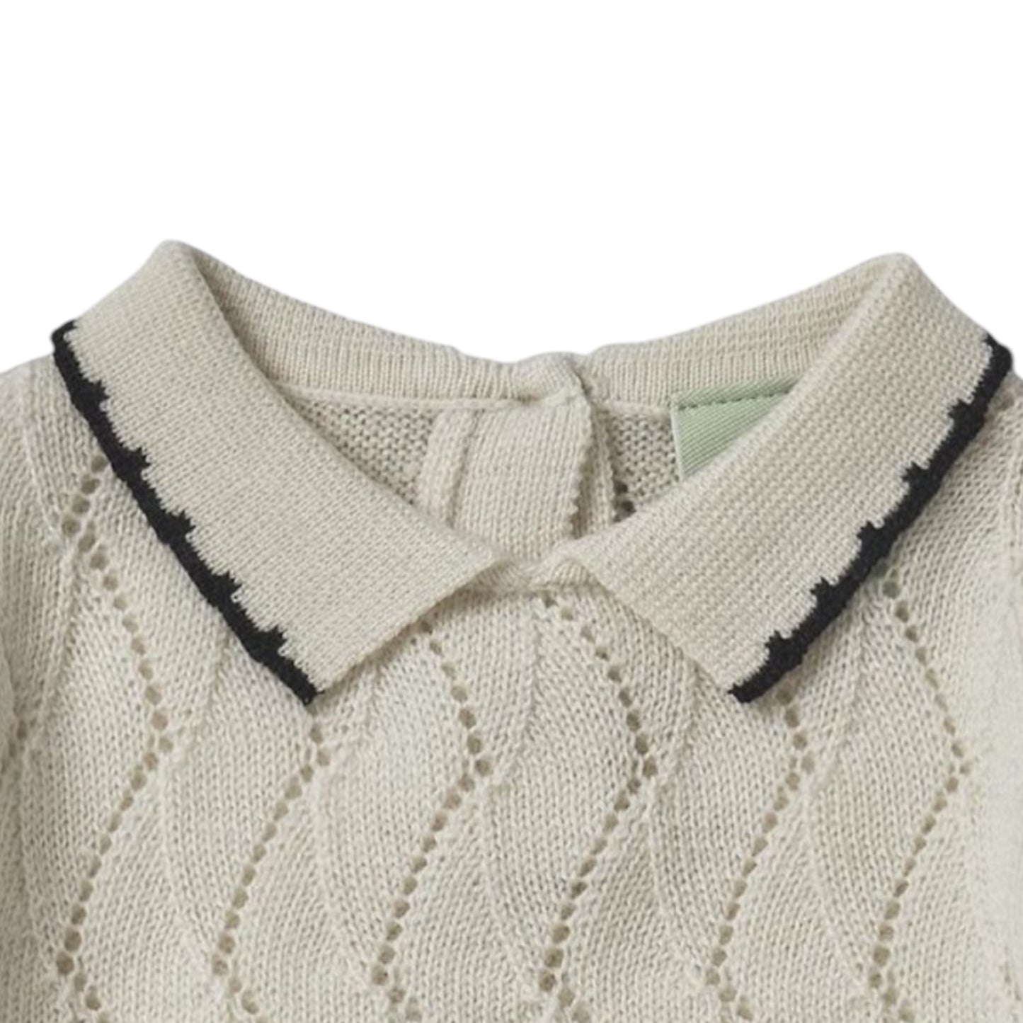 Pointelle Pullover von Fub aus 100% Merinowolle, Gr. 62-92, Farbe: ecru