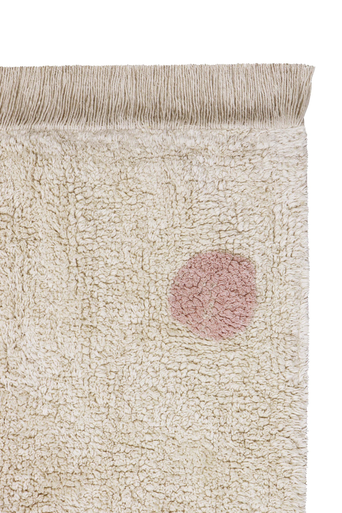 Waschbarer Happy Dots Teppich von Lorena Canals, Natur/ Vintage Nude