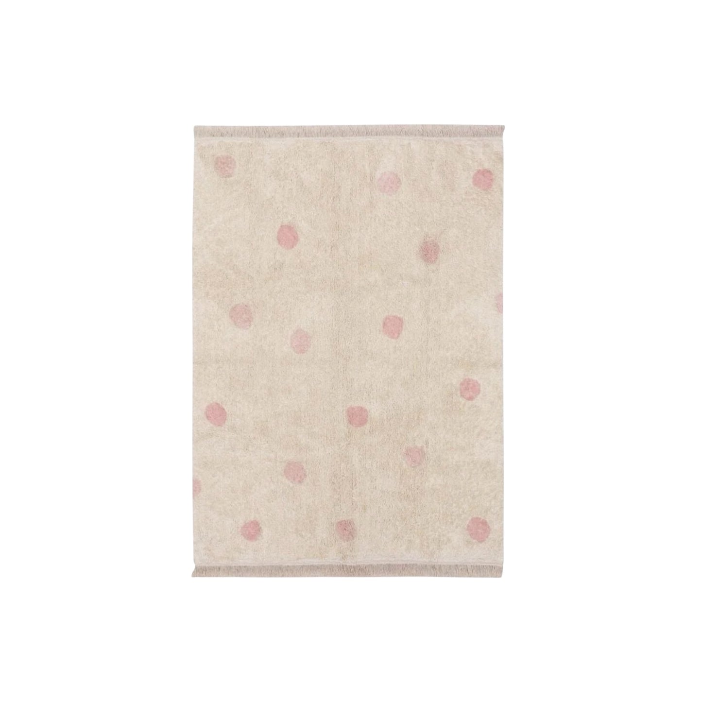Waschbarer Happy Dots Teppich von Lorena Canals, Natur/ Vintage Nude