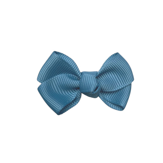 Haarschleife mit Clip in Taubenblau