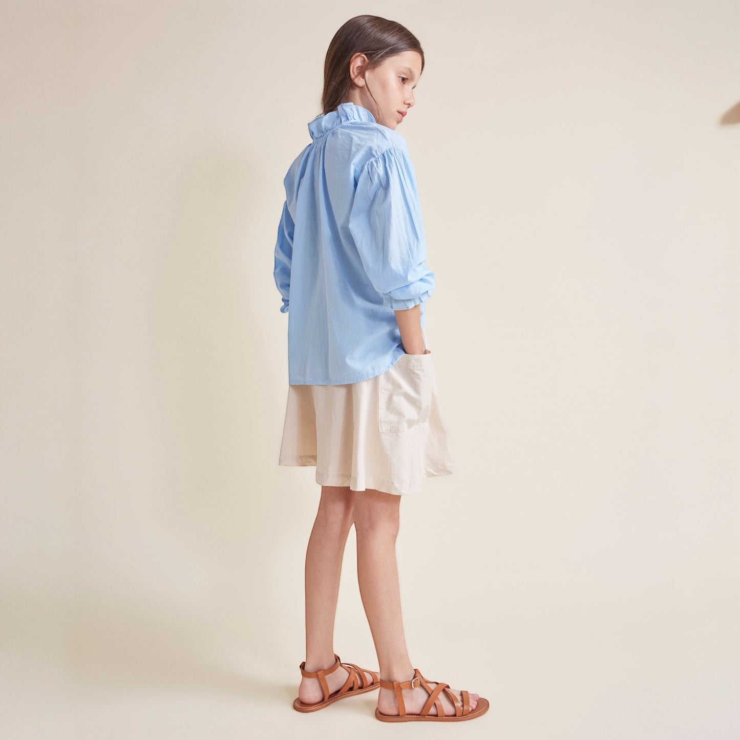 Bluse mit Rüschen von Búho, Gr. 3-6 Jahre, Farbe: provence blue
