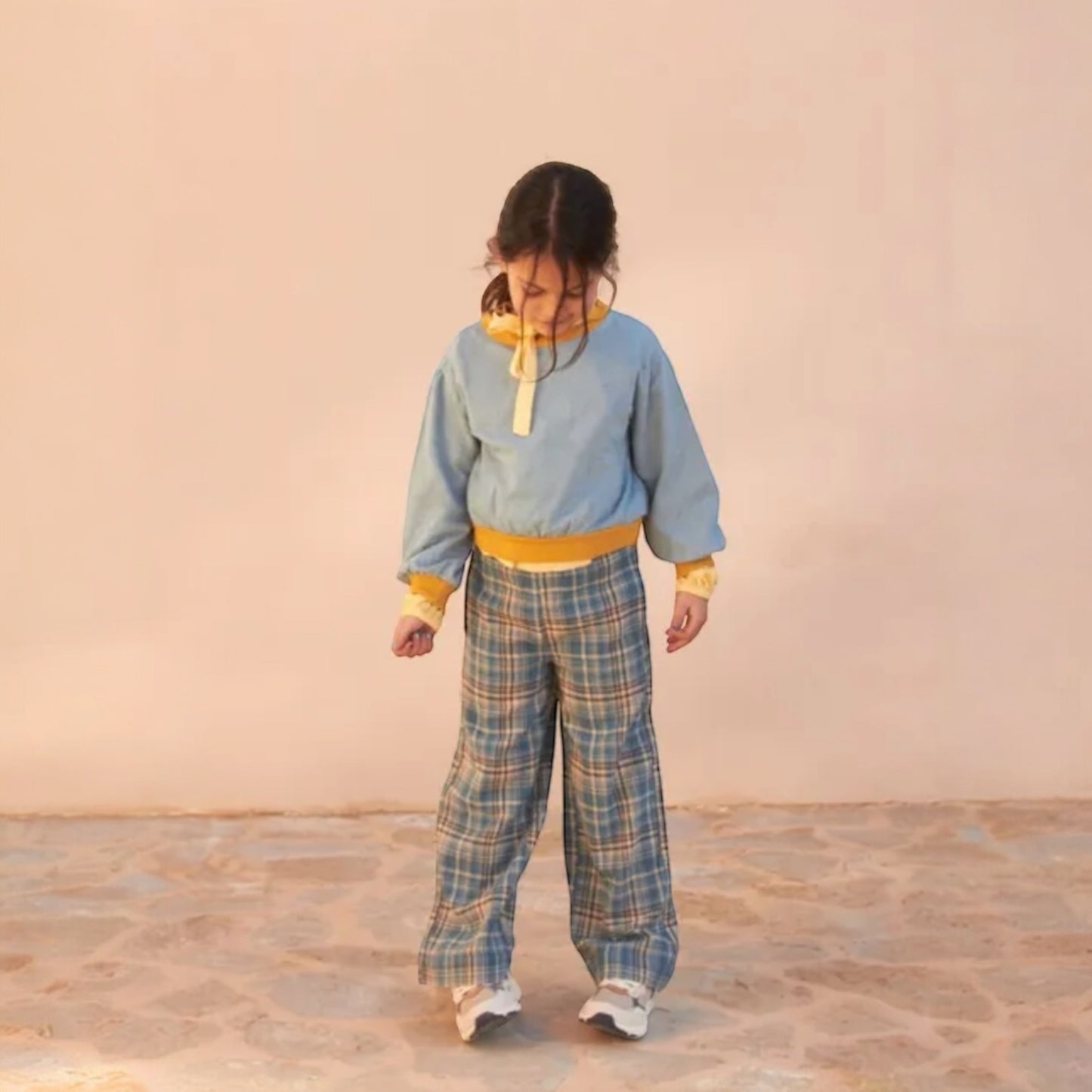 Karierte Hose von Longlivethequeen, Gr. 6-10 Jahre, Farbe: blau