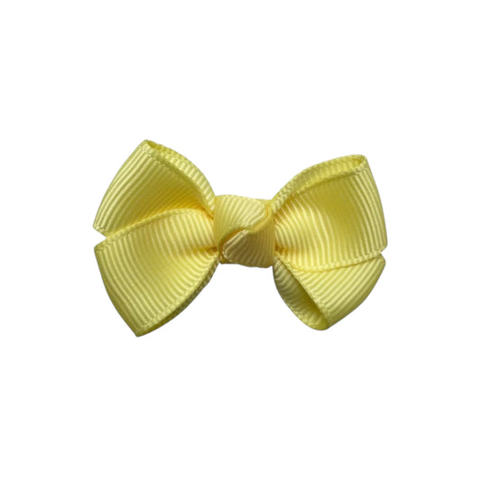 Haarschleife mit Clip in Zitronengelb