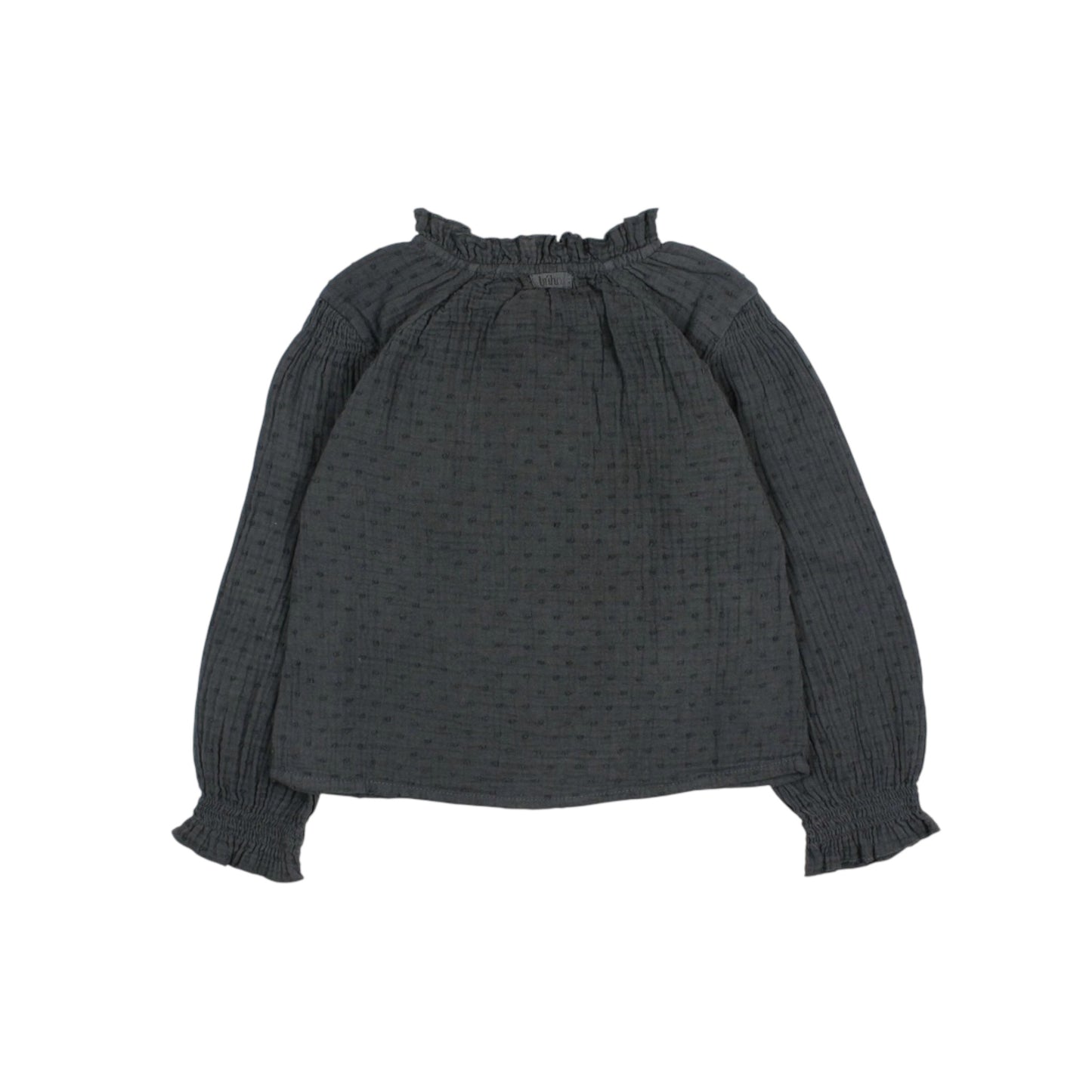 Bluse mit Rüschen von Búho, Gr. 3-10 Jahre, Farbe: anthrazit