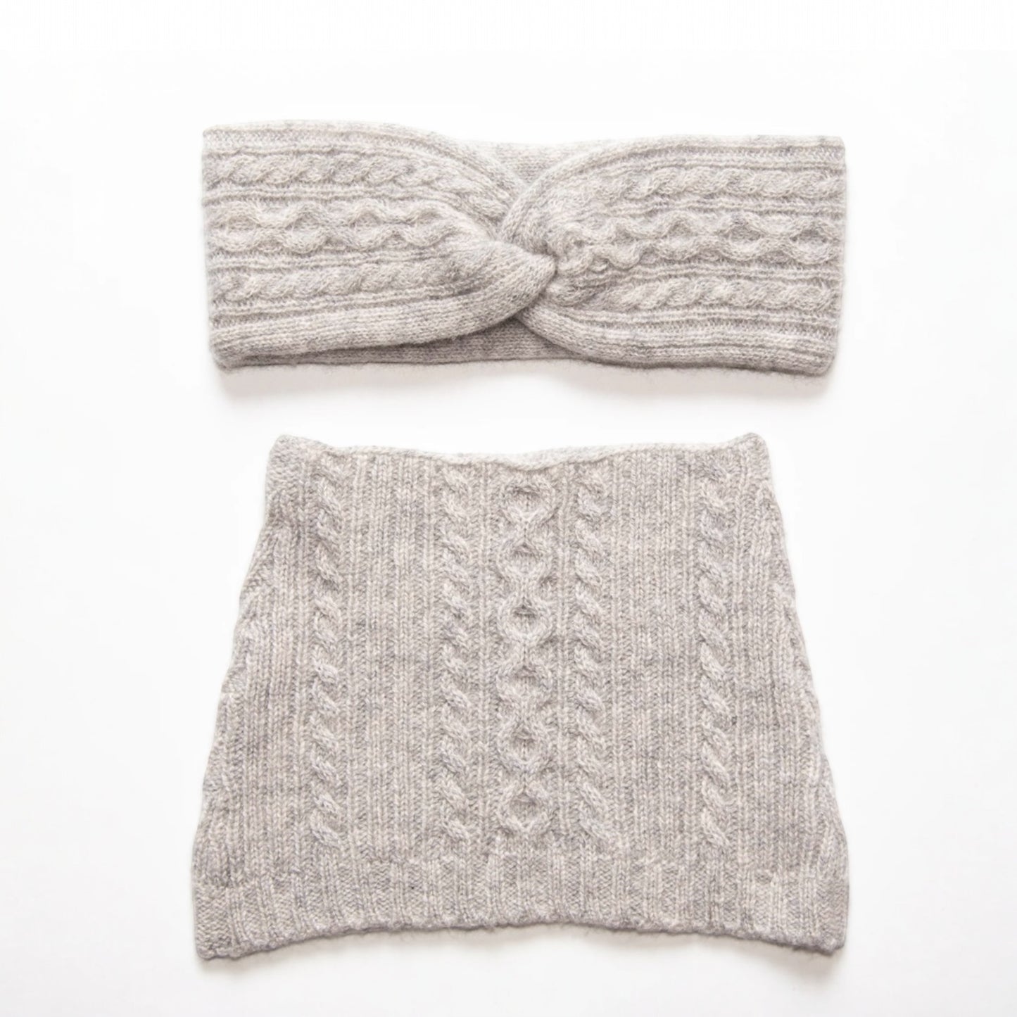 Stirnband Fritzi aus Kaschmir von Papa Lobster Gr. 2-8 Jahre, Farbe: light grey