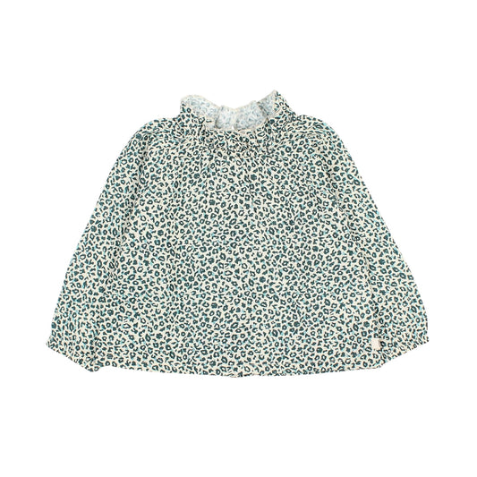 Bluse mit Animalprint von Búho, Gr. 6-24 Monate, Farbe: alpine green