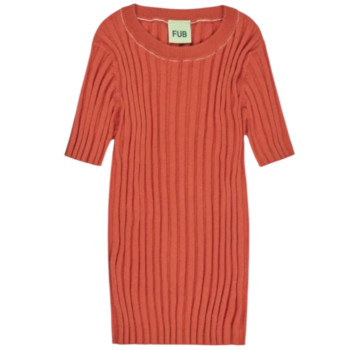 Ripp-Shirt von Fub aus 100% Bio-Baumwolle, Gr. 100-130, Farbe: tangerine