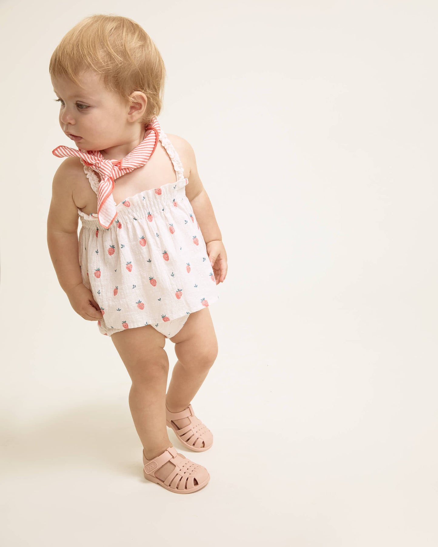 Top mit Erdbeeren von Búho, Gr. 12-24 Monate, Farbe: cream pink