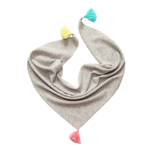 Dreieckstuch von Papa Lobster für 0-18 Monate aus 100% Kaschmir, Farbe: light grey melange