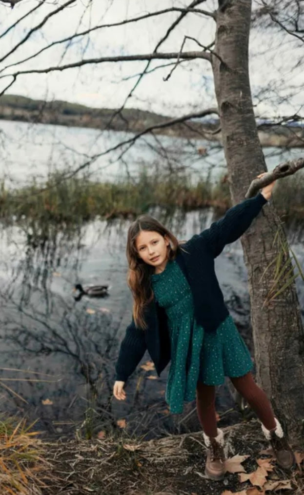 Cardigan von Búho, Gr. 3-8 Jahre, Farbe: deep forest