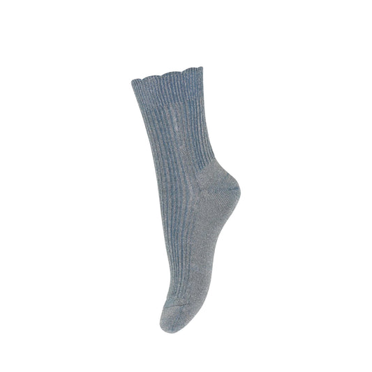 Glitzersocken von mpKids, Gr. 22-39, Farbe: blue