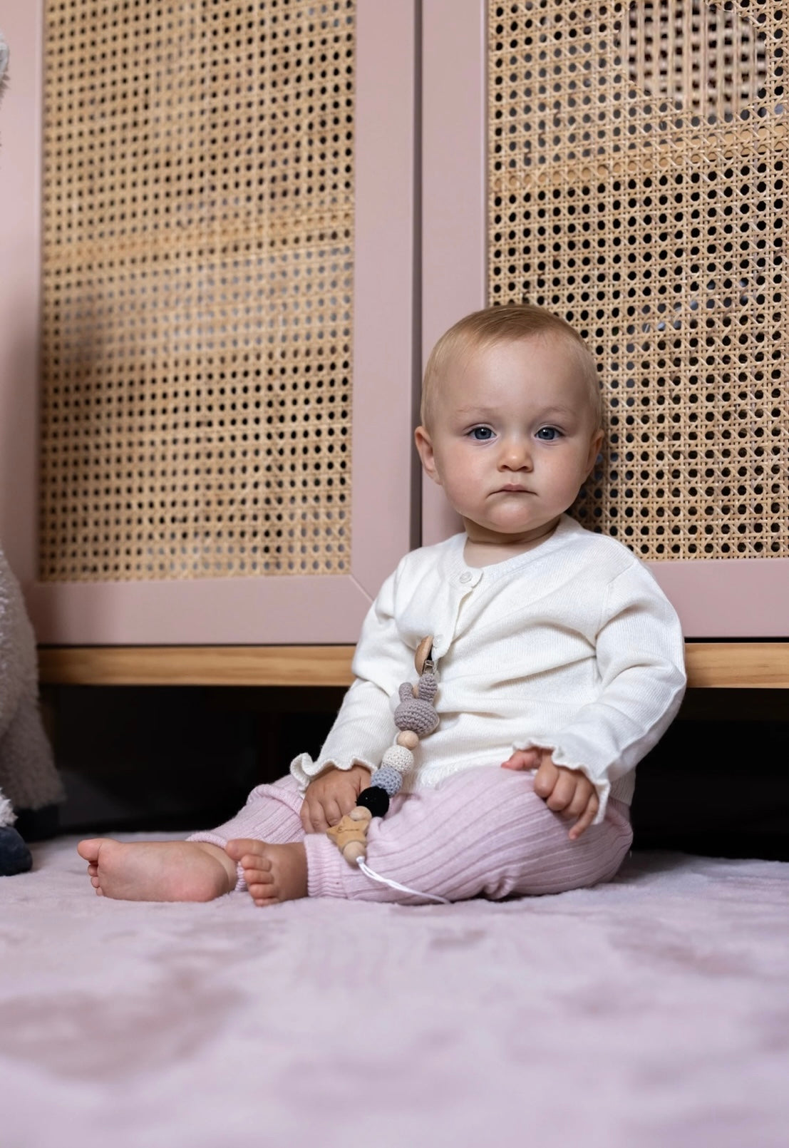 Cárdigan de cachemira de Papa Lobster, tallas 68-92, color: blanco