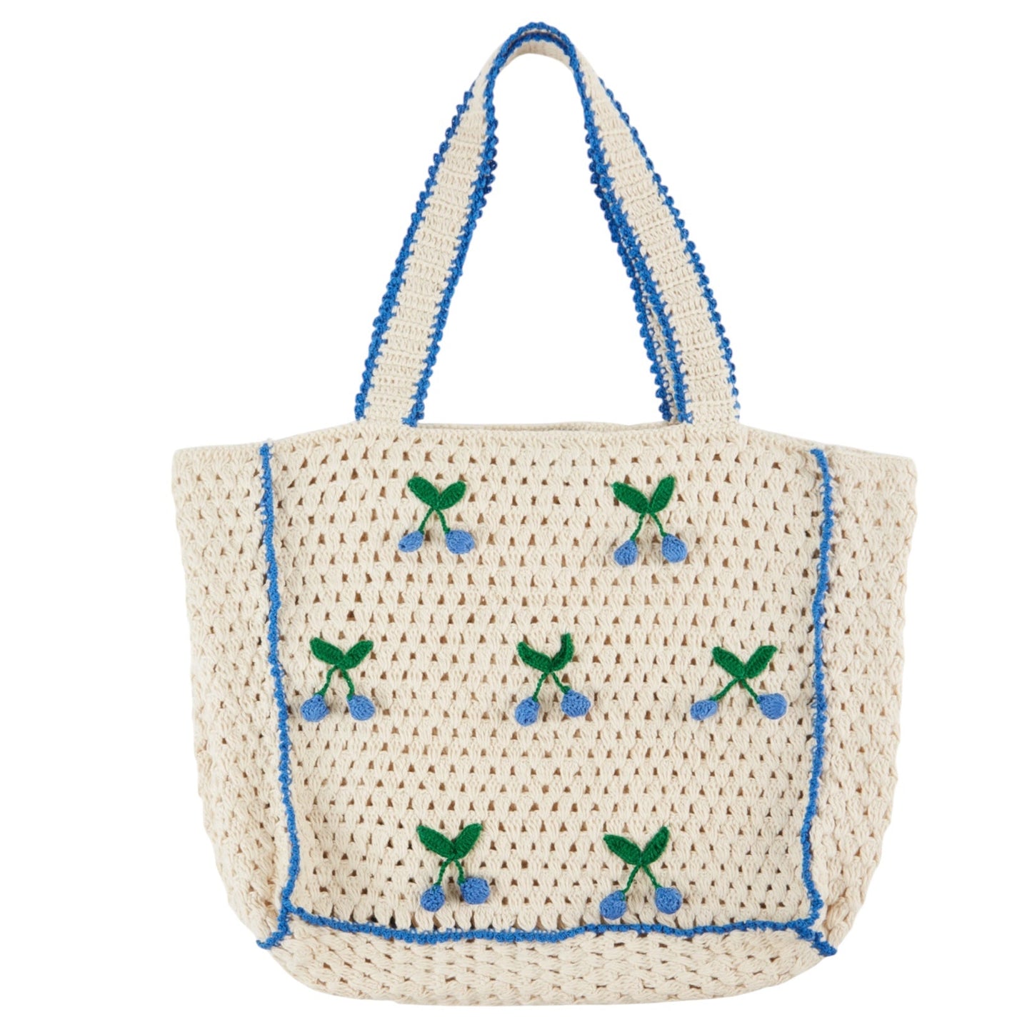 Gehäkelte Tasche von Emile et Ida, Farbe: creme bleu