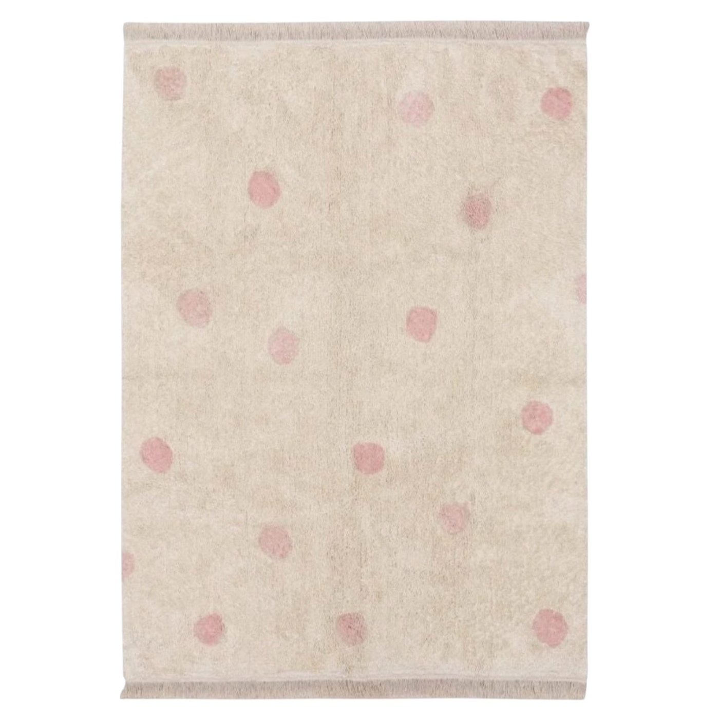 Waschbarer Happy Dots Teppich von Lorena Canals, Natur/ Vintage Nude