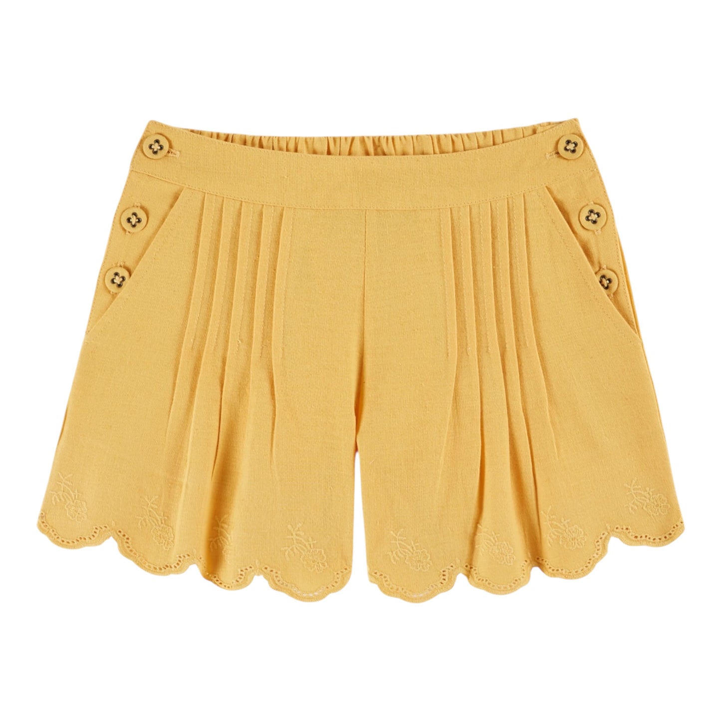 Bestickte Shorts von Emile et Ida, Gr. 4-8 Jahre, Farbe: tournesol