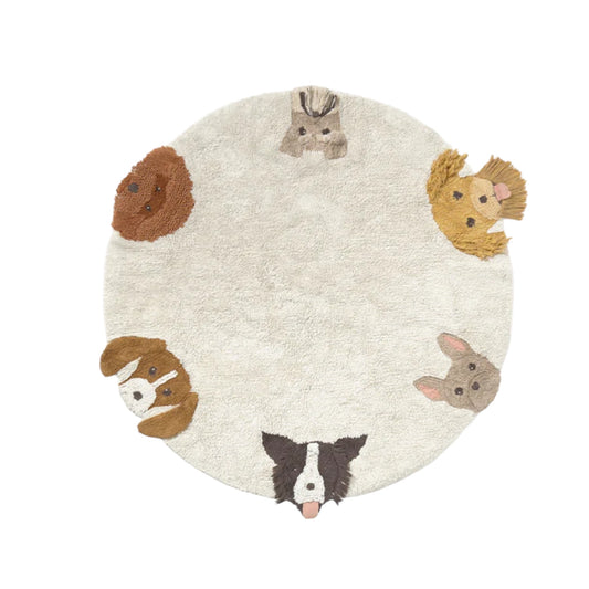 Waschbarer Teppich Dogs von Lorena Canals