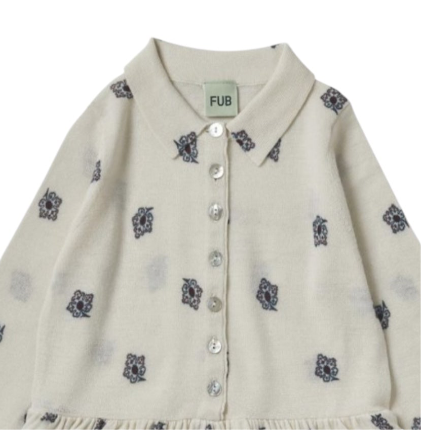 Kleid mit Print aus Merinowolle von Fub, Gr. 100-130, Farbe: ecru/ paisley