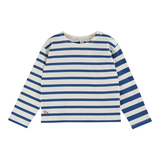 T-Shirt gestreift von Emile et Ida, Gr. 3-6 Jahre, Farbe: ecru/marine