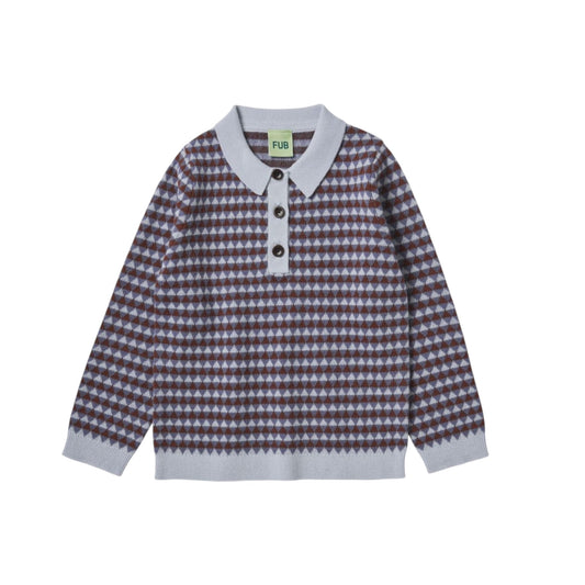 Poloshirt aus Merinowolle von Fub, Gr. 100-140, Farbe: ice